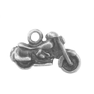 Zawieszka metalowa Charms ScrapBerry's Motocykl Srebro, 10mm
